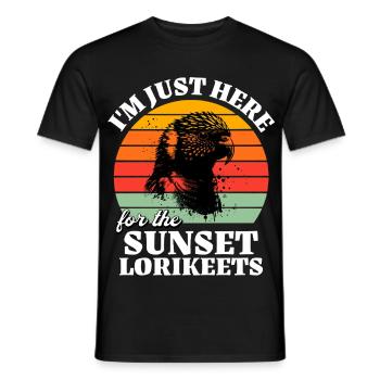 Drôles dictons des loriquets de la forêt - T-shirt homme - noir - Devant - AI Model Male 178 light (178cm)