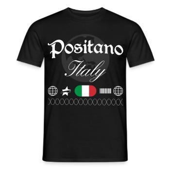 Positano Italien Streetwear Reise Souvenir - Männer T-Shirt - Schwarz - Vorne - AI Model Male 178 light (178cm)