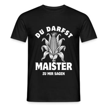 Du darfst Maister sagen | Maiskolben Wortspiel - Männer T-Shirt - Schwarz - Vorne - AI Model Male 178 light (178cm)
