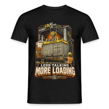 Dock Workers Moins Parler Plus Charger - T-shirt homme - noir - Devant - AI Model Male 178 light (178cm)