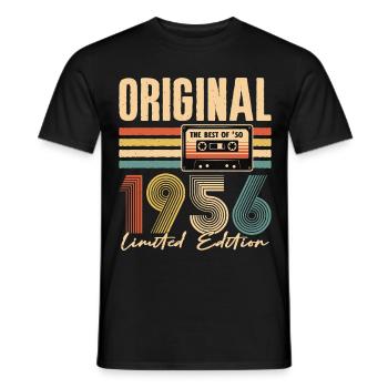 70e anniversaire, 70 ans - T-shirt homme - noir - Devant - AI Model Male 178 light (178cm)