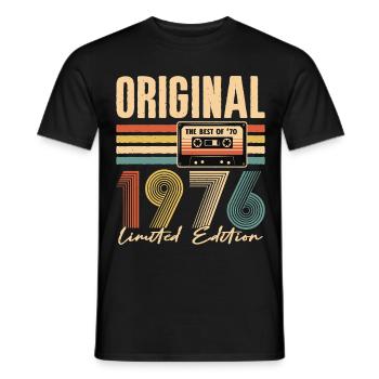50e anniversaire, 50 ans - T-shirt homme - noir - Devant - AI Model Male 178 light (178cm)
