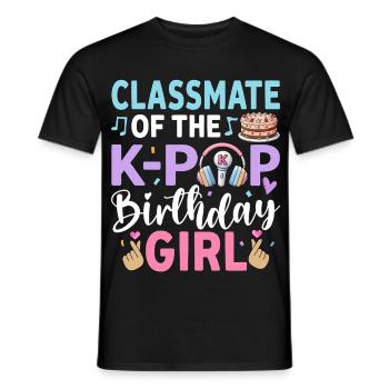 Classmate Of The K-Pop Birthday Girl - Men's T-Shirt - black - Front - AI Model Male 178 light (178cm)