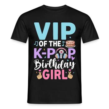 VIP Of The K-Pop Birthday Girl - Men's T-Shirt - black - Front - AI Model Male 178 light (178cm)