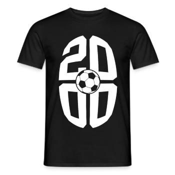 26 YEARS BORN 2000 FOOTBALL 26TH BIRTHDAY - Men's T-Shirt - black - Front - AI Model Male 178 light (178cm)