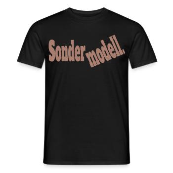 S O N D E R M O D E L L – Chaos mit System - Männer T-Shirt - Schwarz - Vorne - AI Model Male 178 light (178cm)