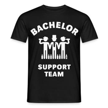 Équipe de soutien pour célibataires (Marié / Enterrement de vie de garçon / Blanc) - T-shirt homme - noir - Devant - AI Model Male 178 light (178cm)