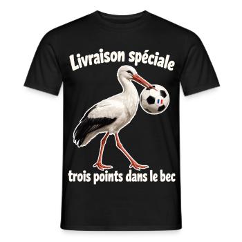 Colmar Cigogne Foot - Männer T-Shirt - Schwarz - Vorne - AI Model Male 178 light (178cm)
