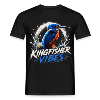 Kingfisher Vibes Vogeldesign - Männer T-Shirt - Schwarz - Vorne - AI Model Male 178 light (178cm)