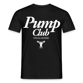 Pump Club - Männer T-Shirt - Schwarz - Vorne - AI Model Male 178 light (178cm)