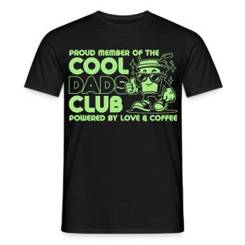 Club des papas cool - Cadeau de fête des pères papa papa - T-shirt homme - noir - Devant - AI Model Male 178 light (178cm)