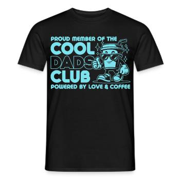 Club des papas cool - Cadeau de fête des pères papa papa - T-shirt homme - noir - Devant - AI Model Male 178 light (178cm)