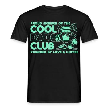 Club des papas cool - Cadeau de fête des pères papa papa - T-shirt homme - noir - Devant - AI Model Male 178 light (178cm)