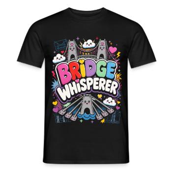 Bridge Engineer Civil Engineering - Men's T-Shirt - black - Front - AI Model Male 178 light (178cm)