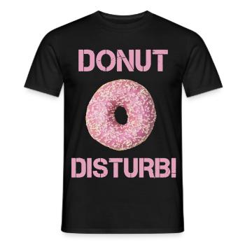Donut Disturb pour se détendre et grignoter un design - T-shirt homme - noir - Devant - AI Model Male 178 light (178cm)