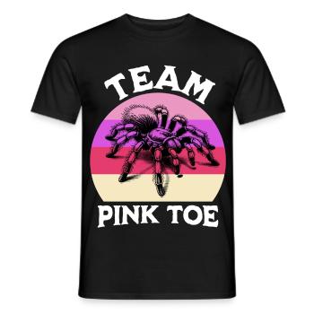 Team Pinktoe Rosaffoot Tarantula - Men's T-Shirt - black - Front - AI Model Male 178 light (178cm)