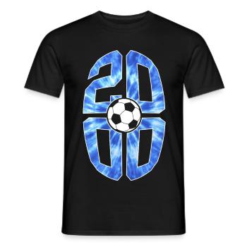 26 YEARS BORN 2000 FOOTBALL 26TH BIRTHDAY - Men's T-Shirt - black - Front - AI Model Male 178 light (178cm)