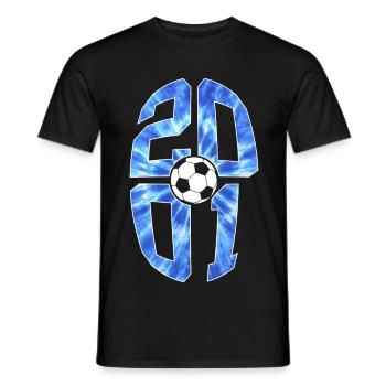 25 YEARS BORN 2001 FOOTBALL 25TH BIRTHDAY - Men's T-Shirt - black - Front - AI Model Male 178 light (178cm)