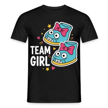 Geschlechterenthüllung Team Mädchen-Babyparty Mama Papa - Männer T-Shirt - Schwarz - Vorne - AI Model Male 178 light (178cm)