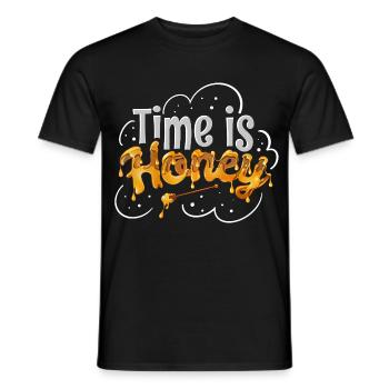 Le temps est miel - T-shirt homme - noir - Devant - AI Model Male 178 light (178cm)