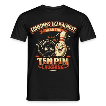 Bowling-Humor Sport-Strike-Spieler Lustiges Geschenk - Männer T-Shirt - Schwarz - Vorne - AI Model Male 178 light (178cm)