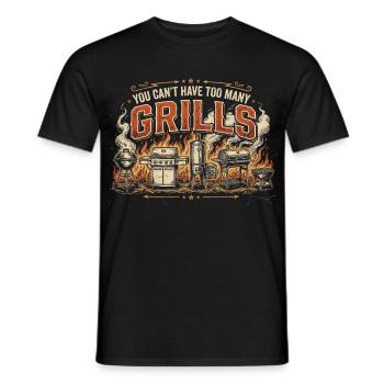 Barbecue Humour Papa Grillades Été Cadeau - T-shirt homme - noir - Devant - AI Model Male 178 light (178cm)