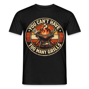 Barbecue Humour Papa Grillades Été Cadeau - T-shirt homme - noir - Devant - AI Model Male 178 light (178cm)