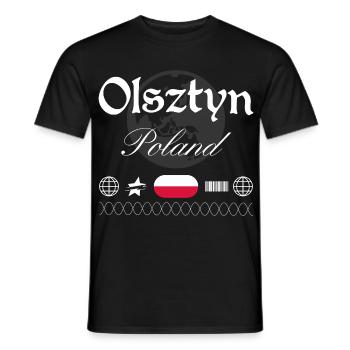 Olsztyn Poland Streetwear Travel Souvenir - Men's T-Shirt - black - Front - AI Model Male 178 light (178cm)