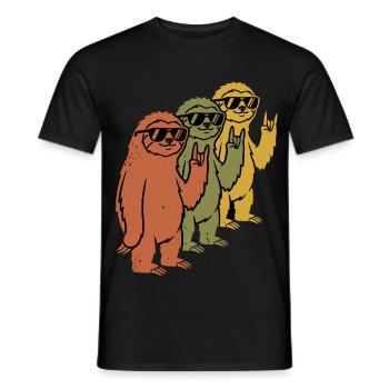 Cool Sloths Skirt - Men's T-Shirt - black - Front - AI Model Male 178 light (178cm)