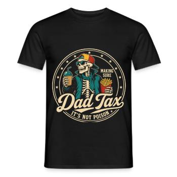 Dad Tax Retro Snack Badge - Men's T-Shirt - black - Front - AI Model Male 178 light (178cm)