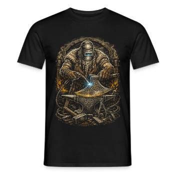 Welder Welding Specialist Viking - Men's T-Shirt - black - Front - AI Model Male 178 light (178cm)