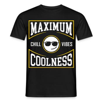 Maximum Coolness Happy Face - Männer T-Shirt - Schwarz - Vorne - AI Model Male 178 light (178cm)