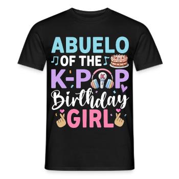 Abuelo of The K-Pop Birthday Girl - Männer T-Shirt - Schwarz - Vorne - AI Model Male 178 light (178cm)
