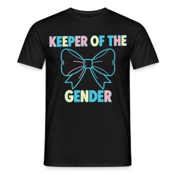 Gender Reveal Bewahrer der Gender Baby Shower - Männer T-Shirt - Schwarz - Vorne - AI Model Male 178 light (178cm)