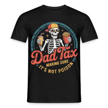 Papa Steuer-Skelett-Snackabend - Männer T-Shirt - Schwarz - Vorne - AI Model Male 178 light (178cm)