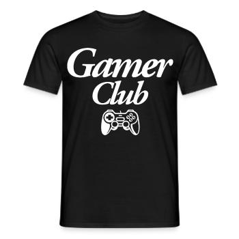 Gamer Club - Männer T-Shirt - Schwarz - Vorne - AI Model Male 178 light (178cm)
