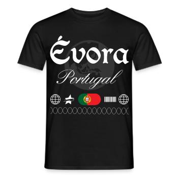 Évora Portugal Streetwear Reise Souvenir - Männer T-Shirt - Schwarz - Vorne - AI Model Male 178 light (178cm)