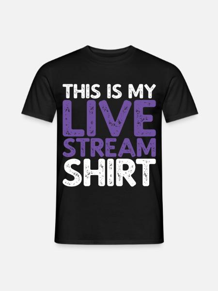This Is My Livestream Shirt - Männer T-Shirt - Schwarz