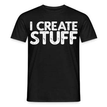 Je crée des choses - T-shirt homme - noir - Devant - AI Model Male 178 light (178cm)
