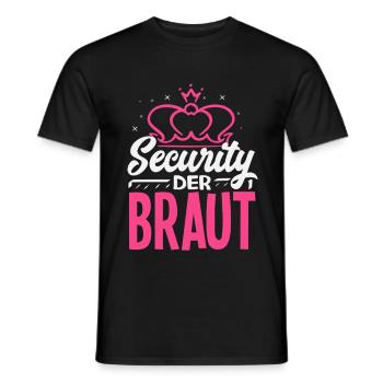 Security Der Braut Jga Krone Brautparty Outfit - Männer T-Shirt - Schwarz - Vorne - AI Model Male 178 light (178cm)
