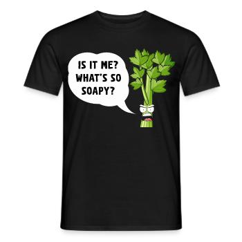 Céleri Insolent : C’est moi ? - T-shirt homme - noir - Devant - AI Model Male 178 light (178cm)
