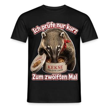 Ich prüfe nur kurz, Zum zwölften Mal - Männer T-Shirt - Schwarz - Vorne - AI Model Male 178 light (178cm)