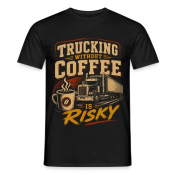 Transports de camions Logistique - T-shirt homme - noir - Devant - AI Model Male 178 light (178cm)
