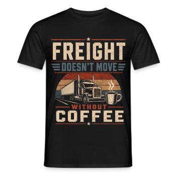 Chauffeur de camion Café Caféine - T-shirt homme - noir - Devant - AI Model Male 178 light (178cm)