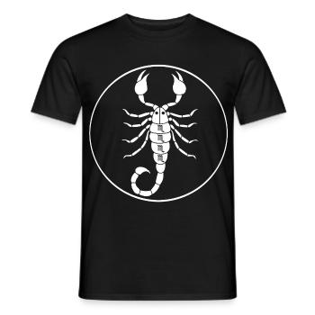 Scorpio Star Sign (White) - Men's T-Shirt - black - Front - AI Model Male 178 light (178cm)