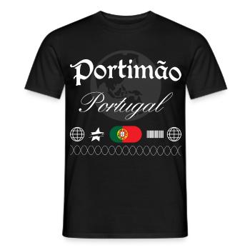 Portimão Portugal Streetwear Reise Souvenir - Männer T-Shirt - Schwarz - Vorne - AI Model Male 178 light (178cm)