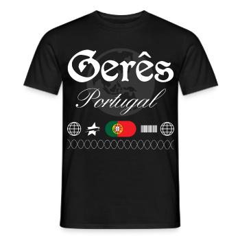 Gerês Portugal Streetwear Reise Souvenir - Männer T-Shirt - Schwarz - Vorne - AI Model Male 178 light (178cm)