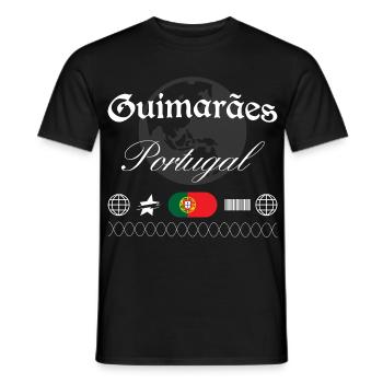 Guimarães Portugal Streetwear Reise Souvenir - Männer T-Shirt - Schwarz - Vorne - AI Model Male 178 light (178cm)