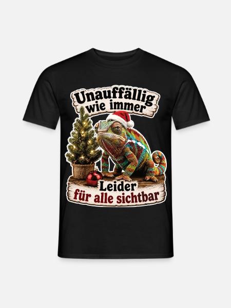Chamäleon mit missglückter Tarnmission - Männer T-Shirt - Schwarz