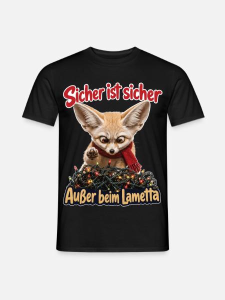 Sicher ist sicher, Außer beim Lametta - Männer T-Shirt - Schwarz